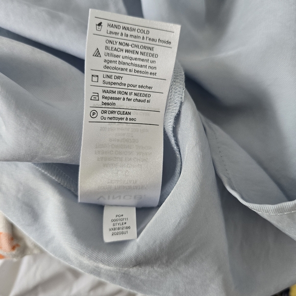 Vince Light Blue Women's Wrap Top - Picture 9 of 9